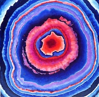 Conversations in Circles, 24" x 24", acrylic on canvas, $800.00